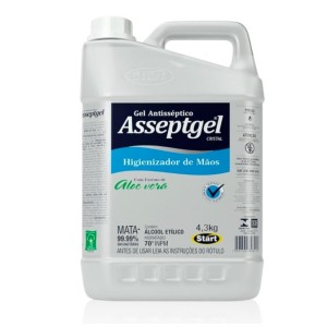 ÁLCOOL EM GEL 4,3KG LITROS 70º INPM - GALÃO