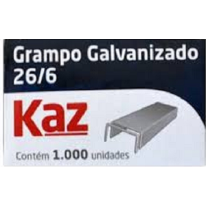 GRAMPO GALVANIZADO 26/6 COM 10000 UNIDADES